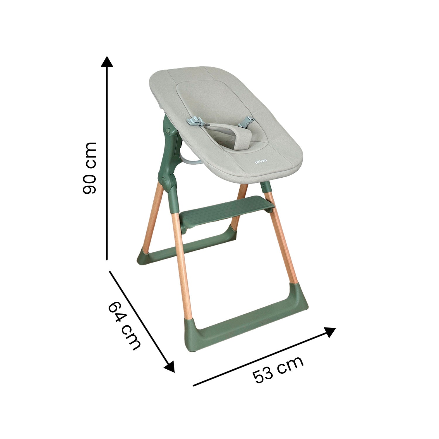 Silla Comedor Bebe Multifuncional Amalfi Priori Verde