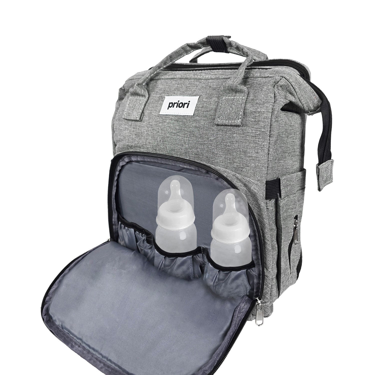 Pañalera Bebe Morral 3 en 1 PS 1001 Priori Gris