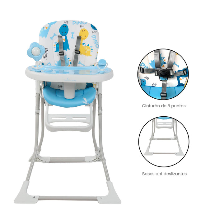 Silla Comedor Premium Baby Monaco Azul0