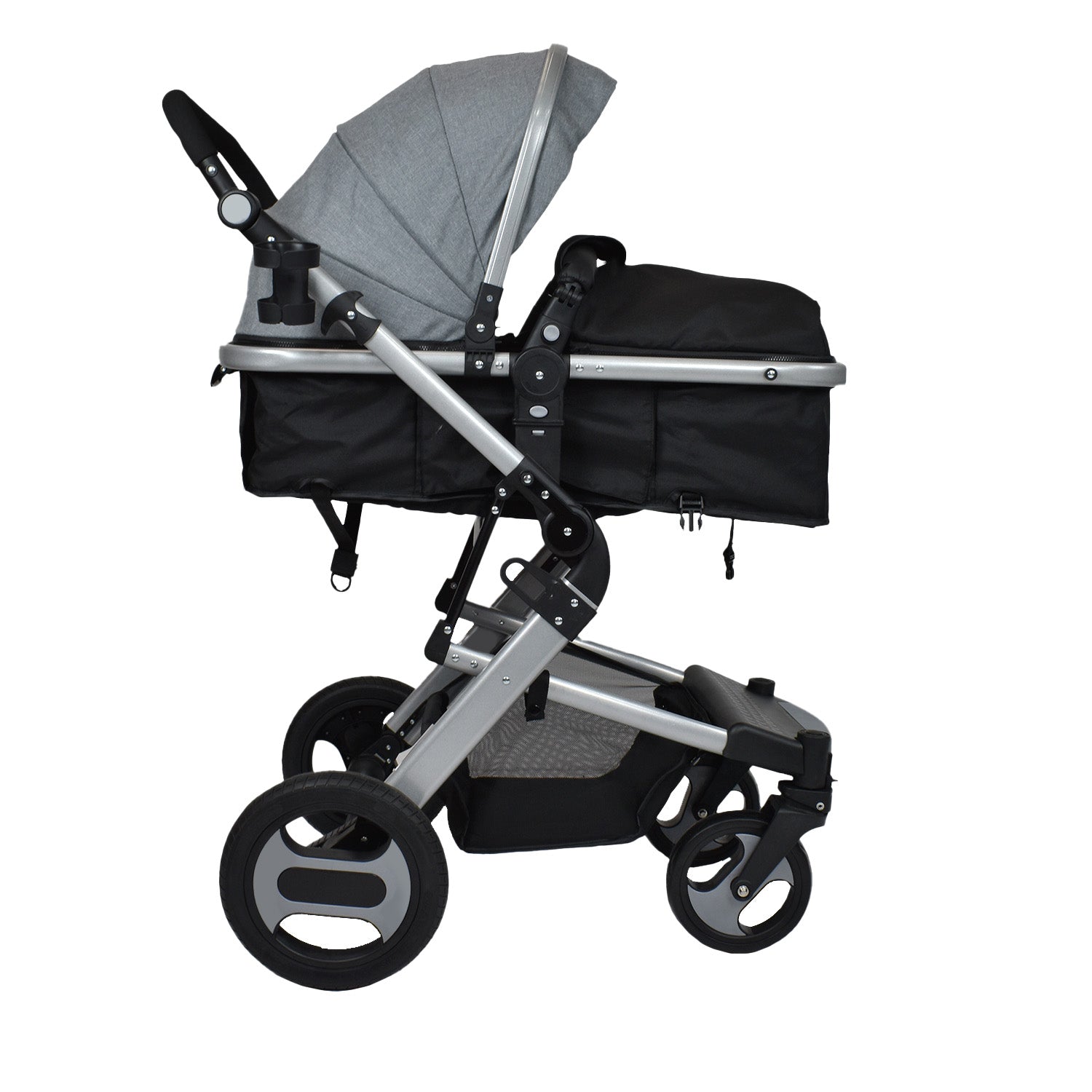 Coche Bebe Moisés Wow Ts Happy Baby Gris