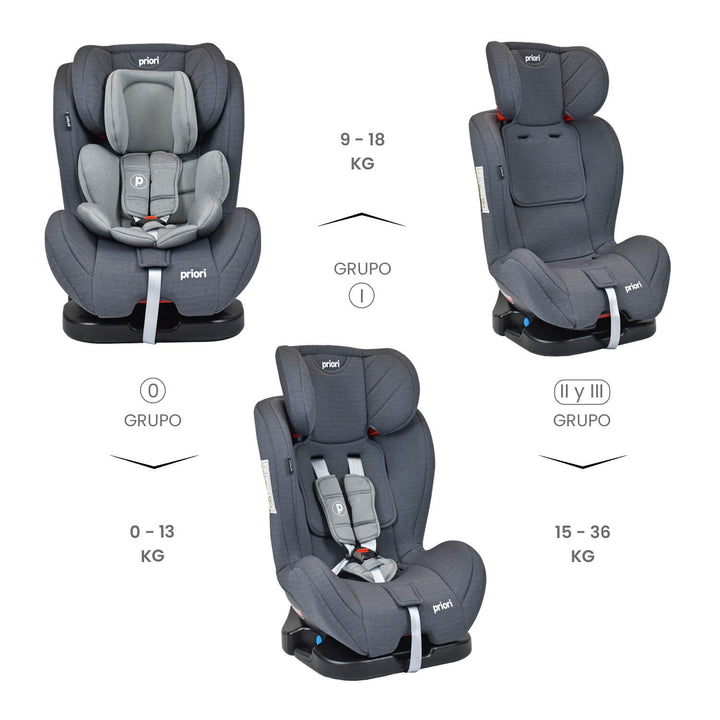 Silla para carro bebé Priori Prix Gris