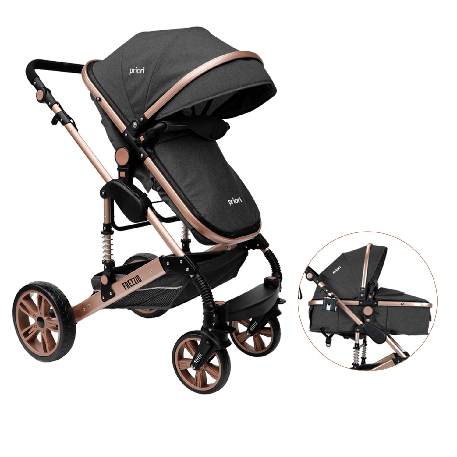 Coche bebe FREZZIO Priori Moises Gris Oscuro