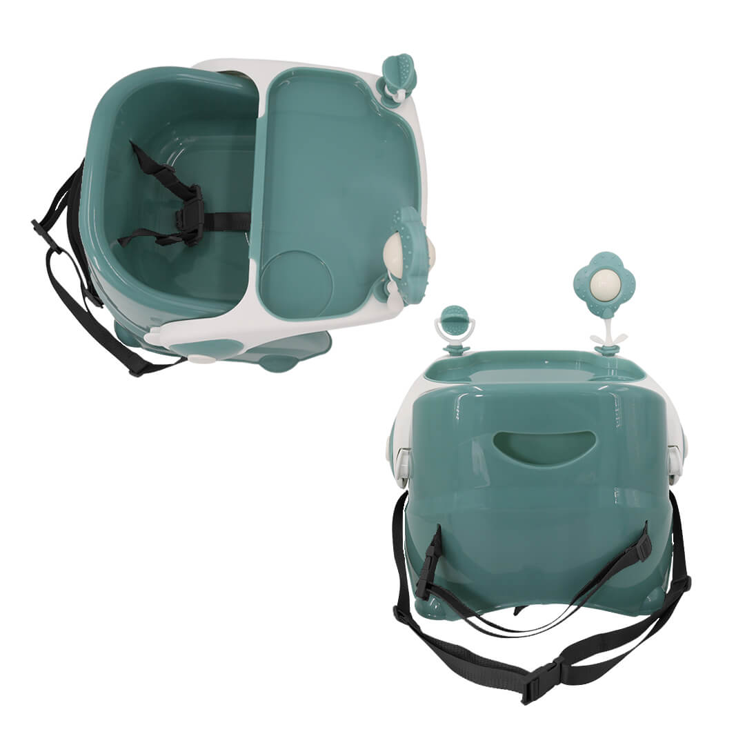 Silla Comedor Booster Verde Bozz Premium Baby
