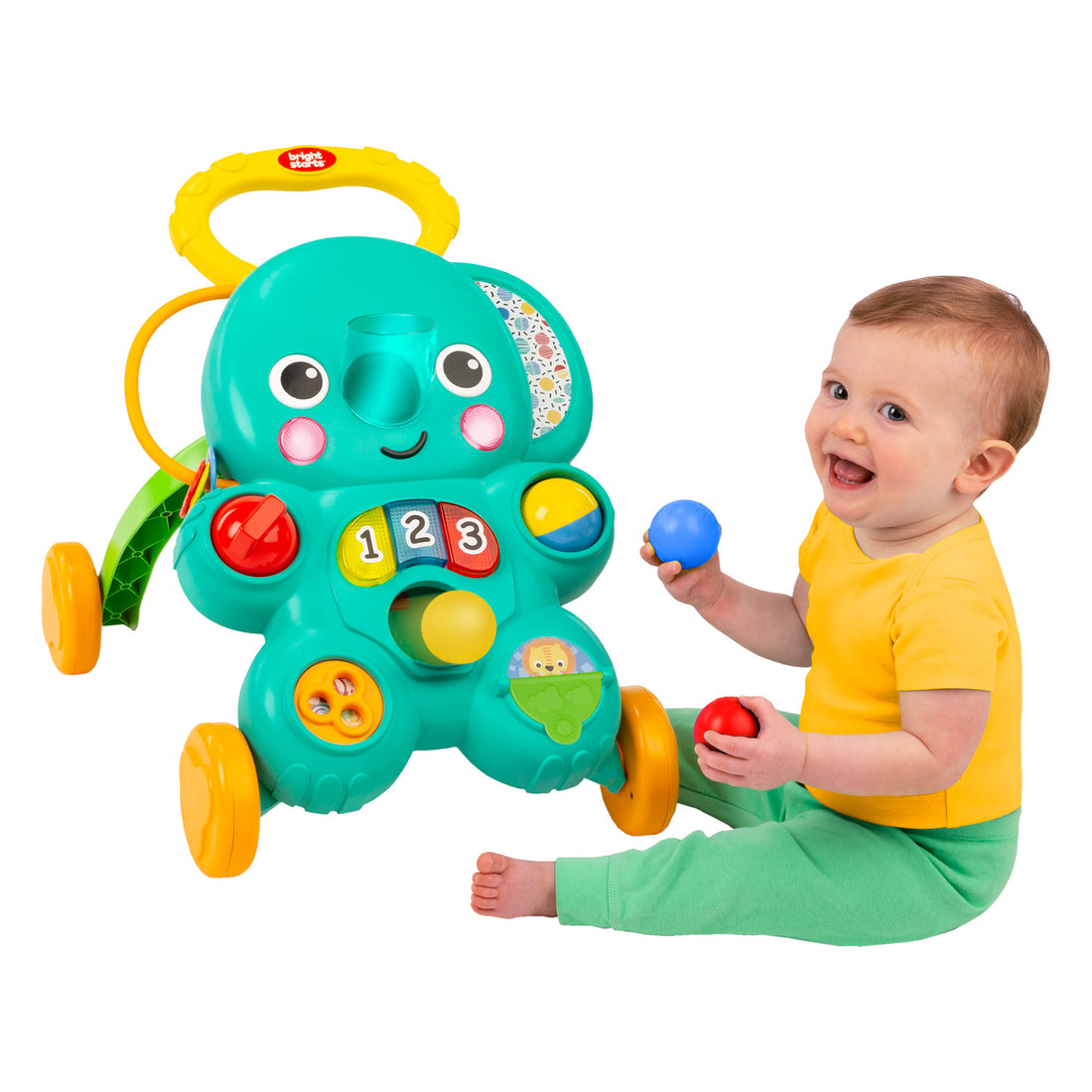 Andadera Elefante Bebe Bright starts™ Verde 12892