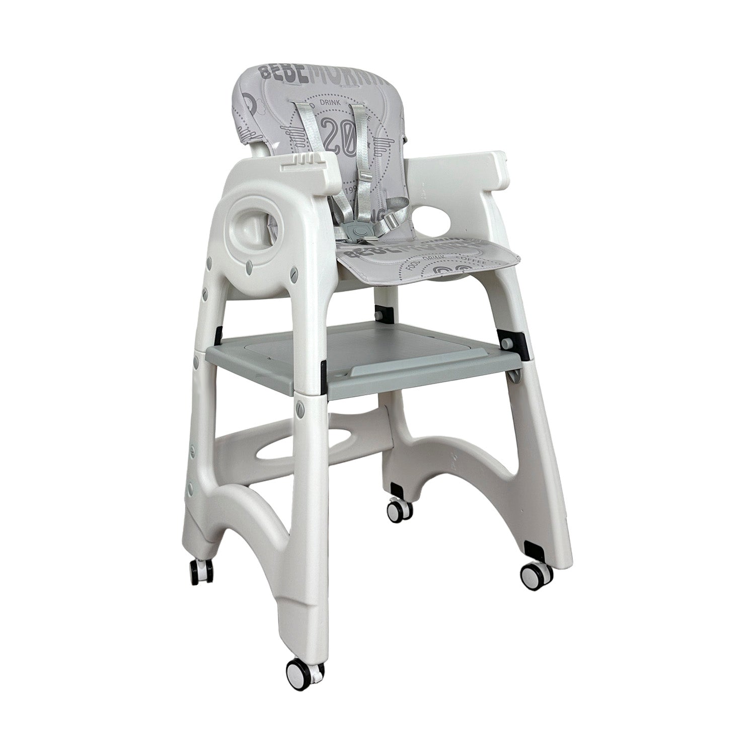 Silla Comedor Bebe Duna Happy Baby Gris