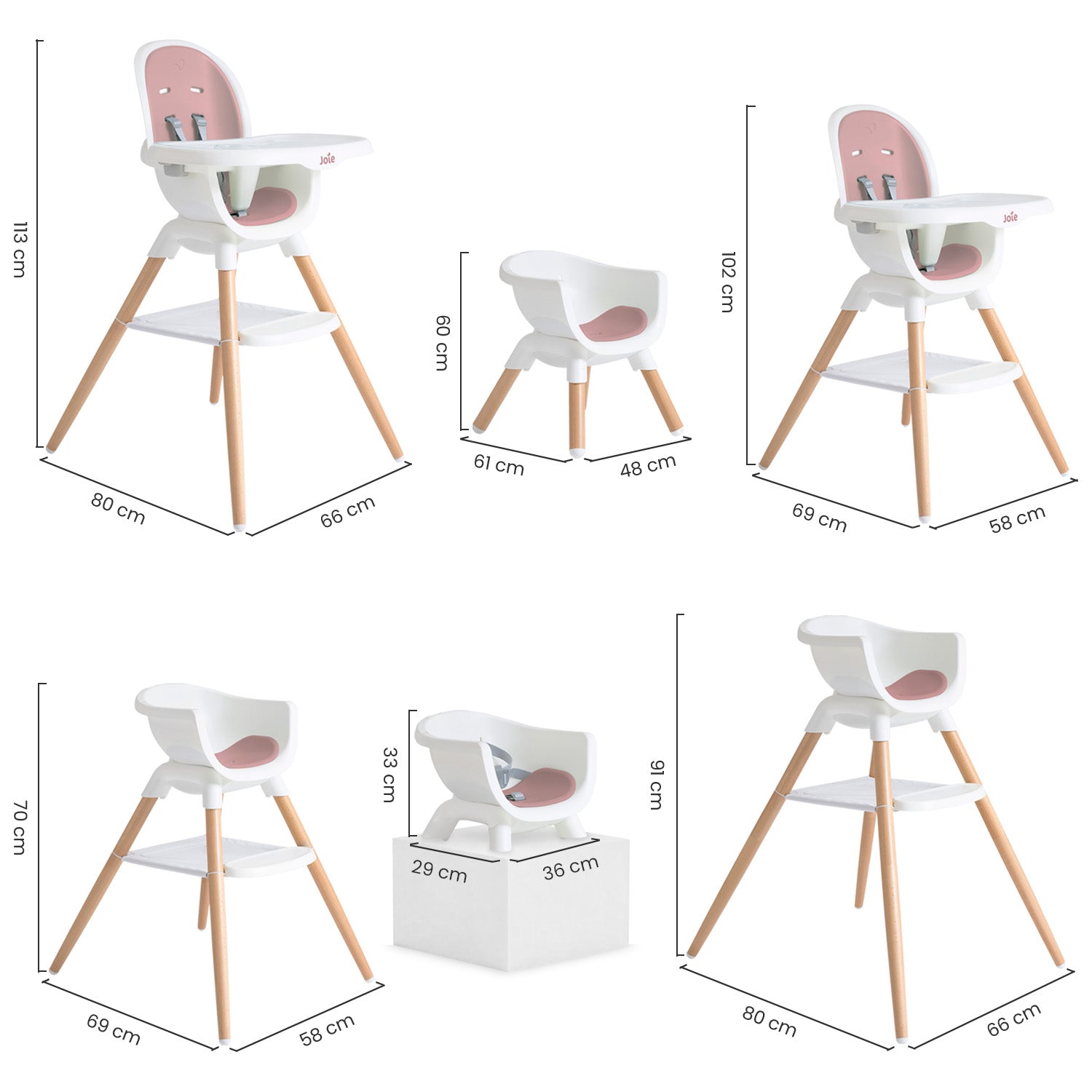 Silla Comedor Bebe 9 en 1 Chestnut Lola Joie
