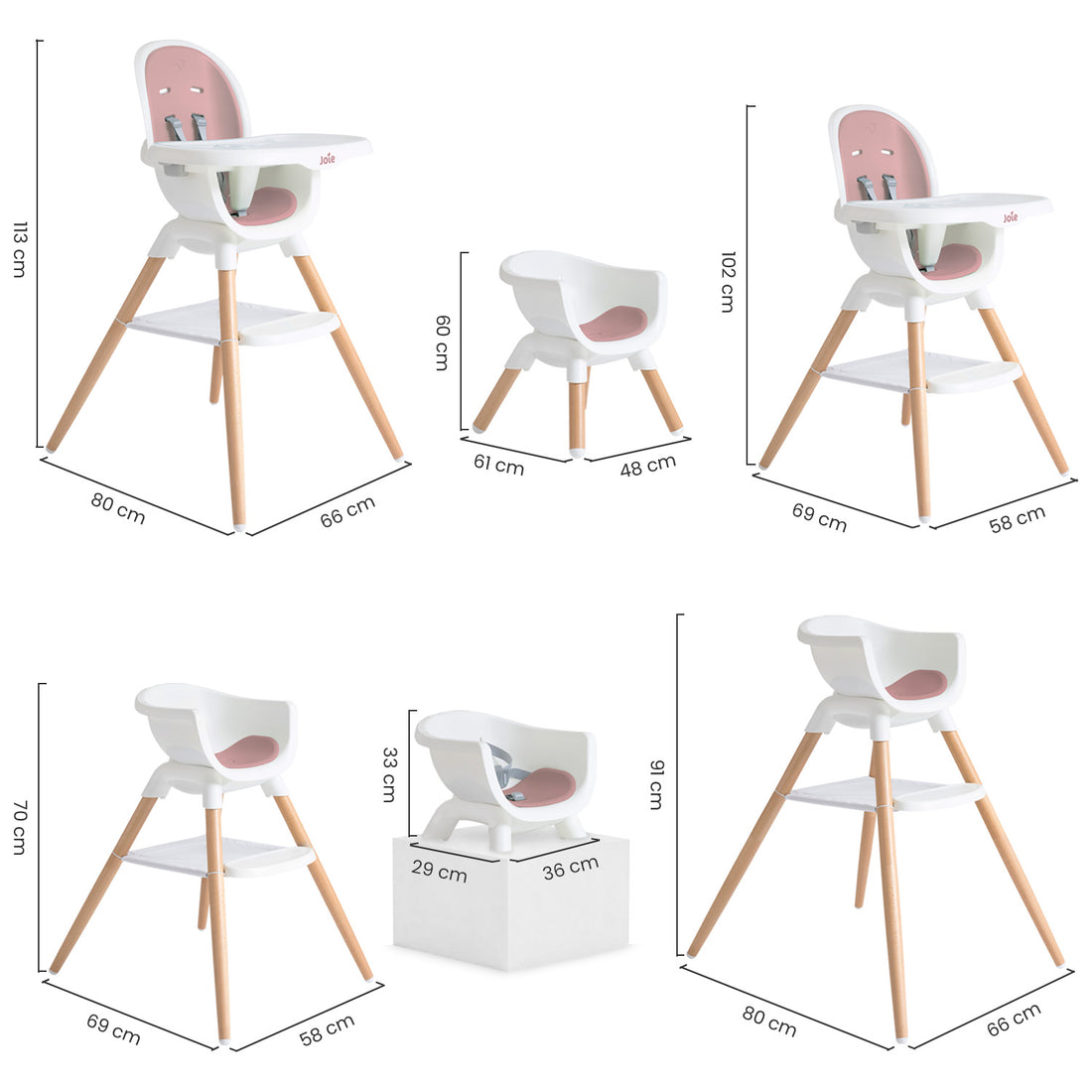 Silla Comedor Bebe 9 en 1 Chestnut Lola Joie