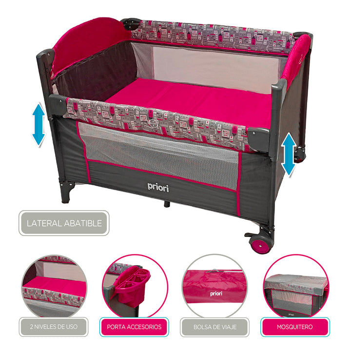 Cuna Colecho Bebe Priori Avanti Rosa