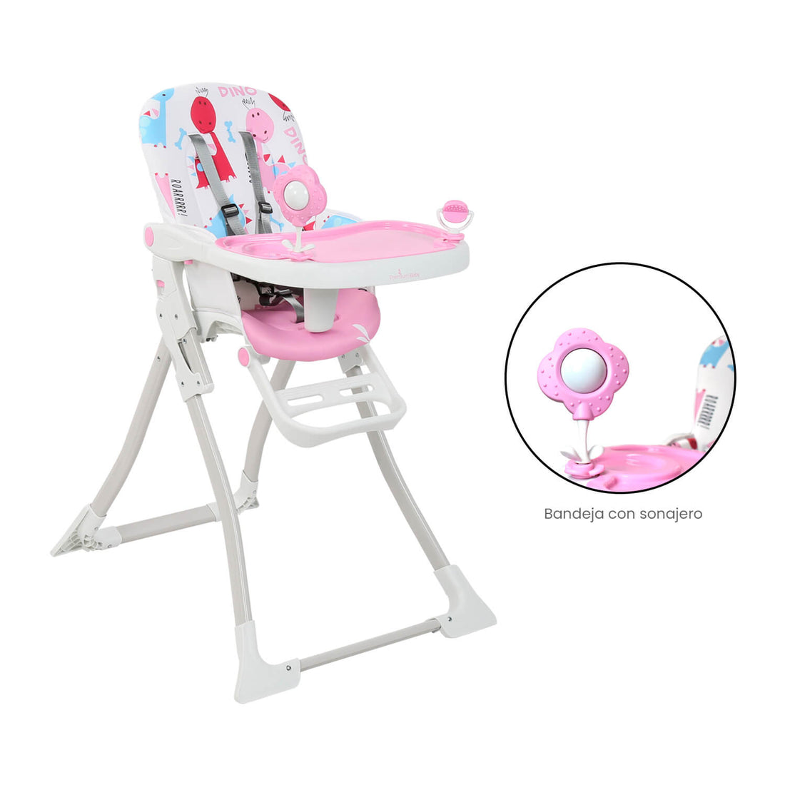 Silla Comedor Premium Baby Monaco Rosa