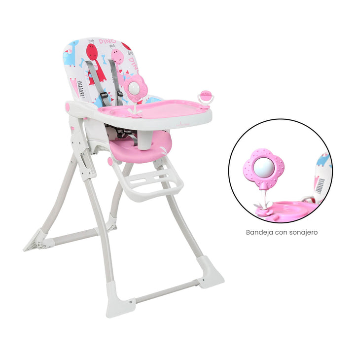 Silla Comedor Premium Baby Monaco Rosa