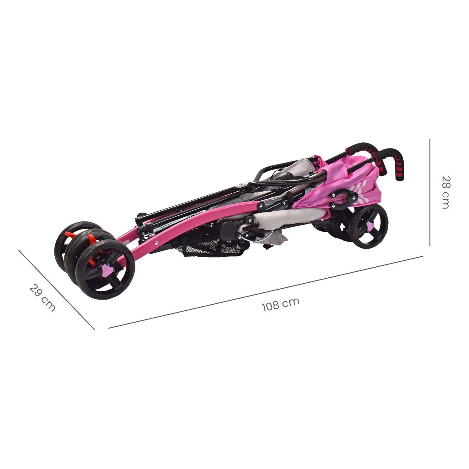 Coche Paseador Bebe Ppa Rosa Priori