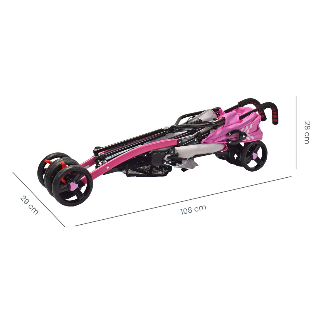 Coche Paseador Bebe Ppa Rosa Priori
