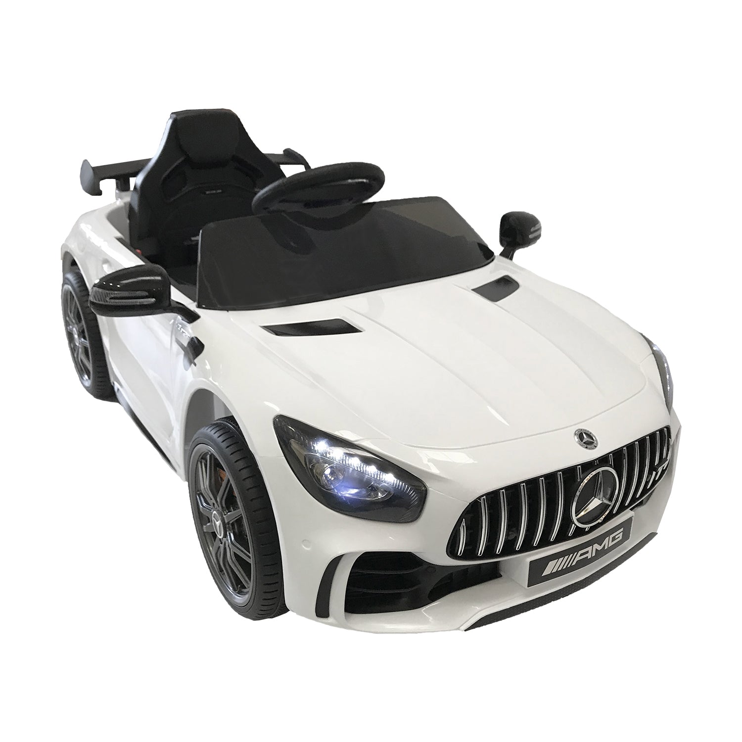 Carro montable con control Mercedes Benz blanco LQ006