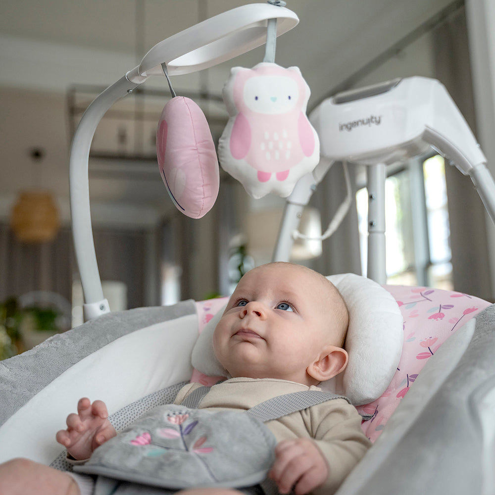 Columpio Vibratorio Bebe Ingenuity Rosa 11624
