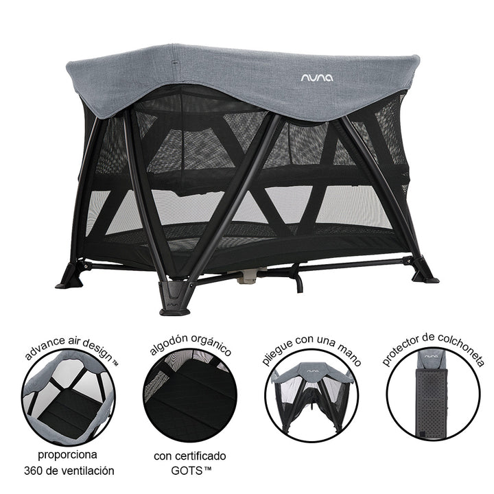 Corral Cuna bebé Nuna Sena Aire  Charcoal