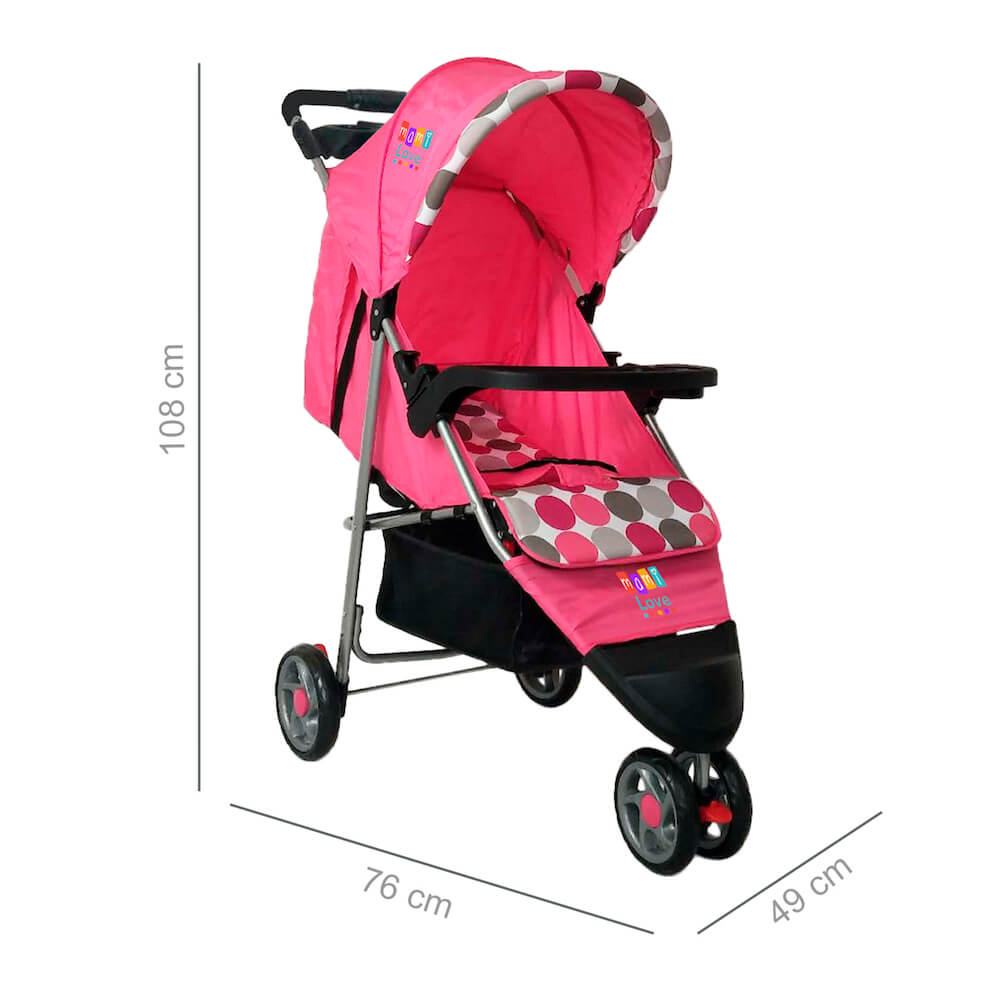 Coche Bebe Mami Love Rosa MM2043