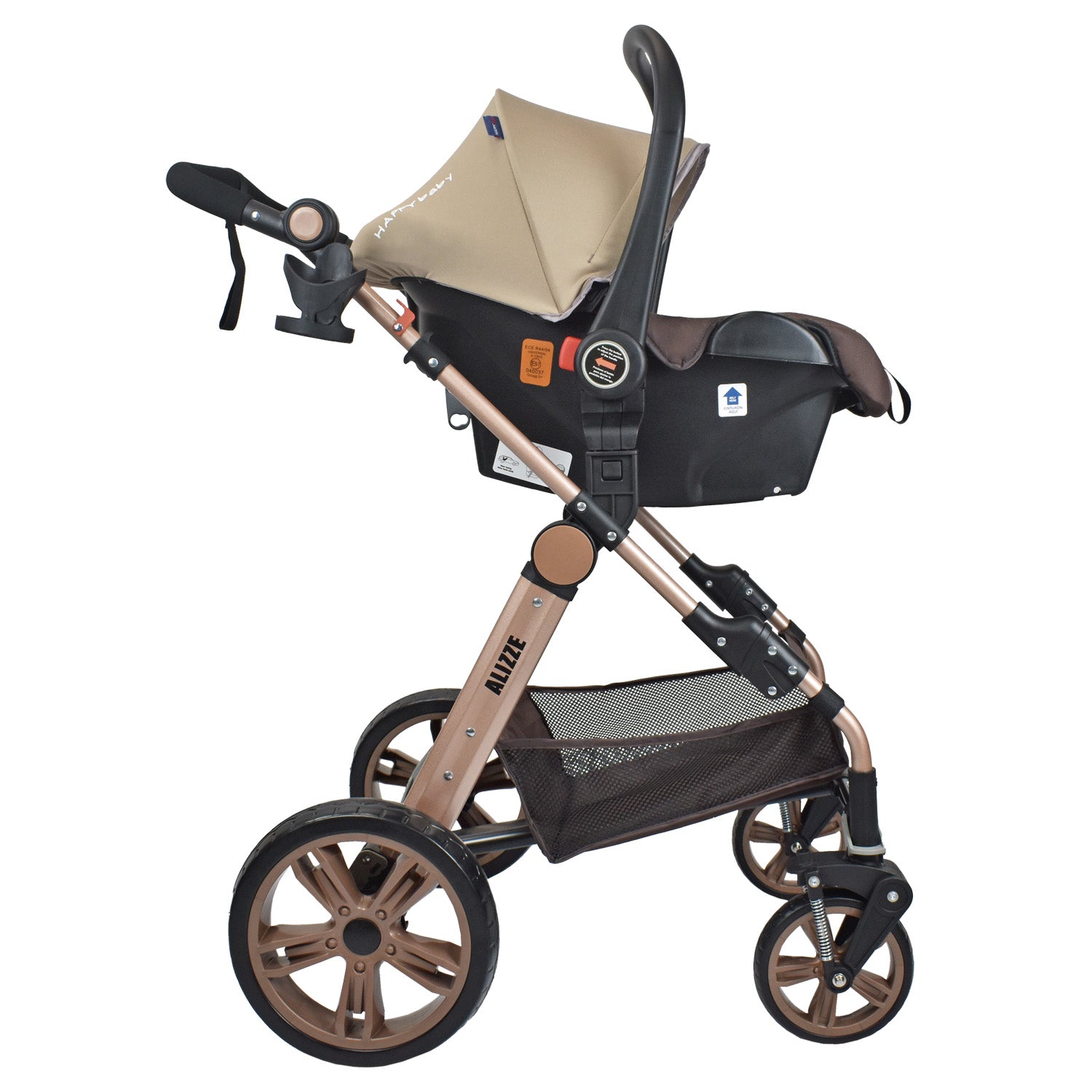 Coche Bebe Moisés Alizze Happy Baby Beige