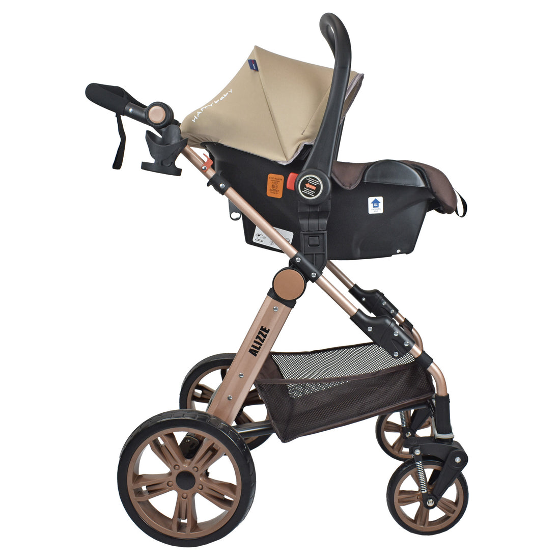 Coche Bebe Moisés Alizze Happy Baby Beige