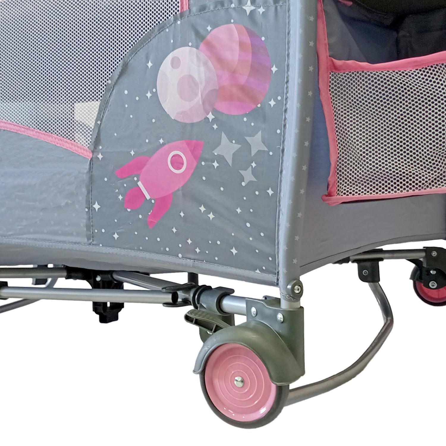 Corral Cuna Bebe Mecedora Priori Pcu8500 Rosa