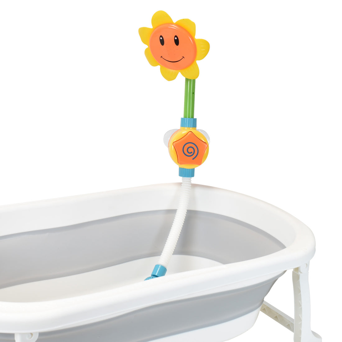 Bañera Bebé Happy Baby Con Cojín Y Termómetro Hawai Plus Gris