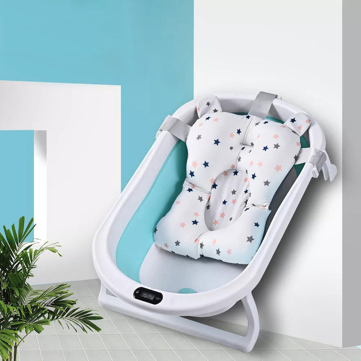 Bañera Bebé Happy Baby Con Cojín Y Termómetro Hawai Azul