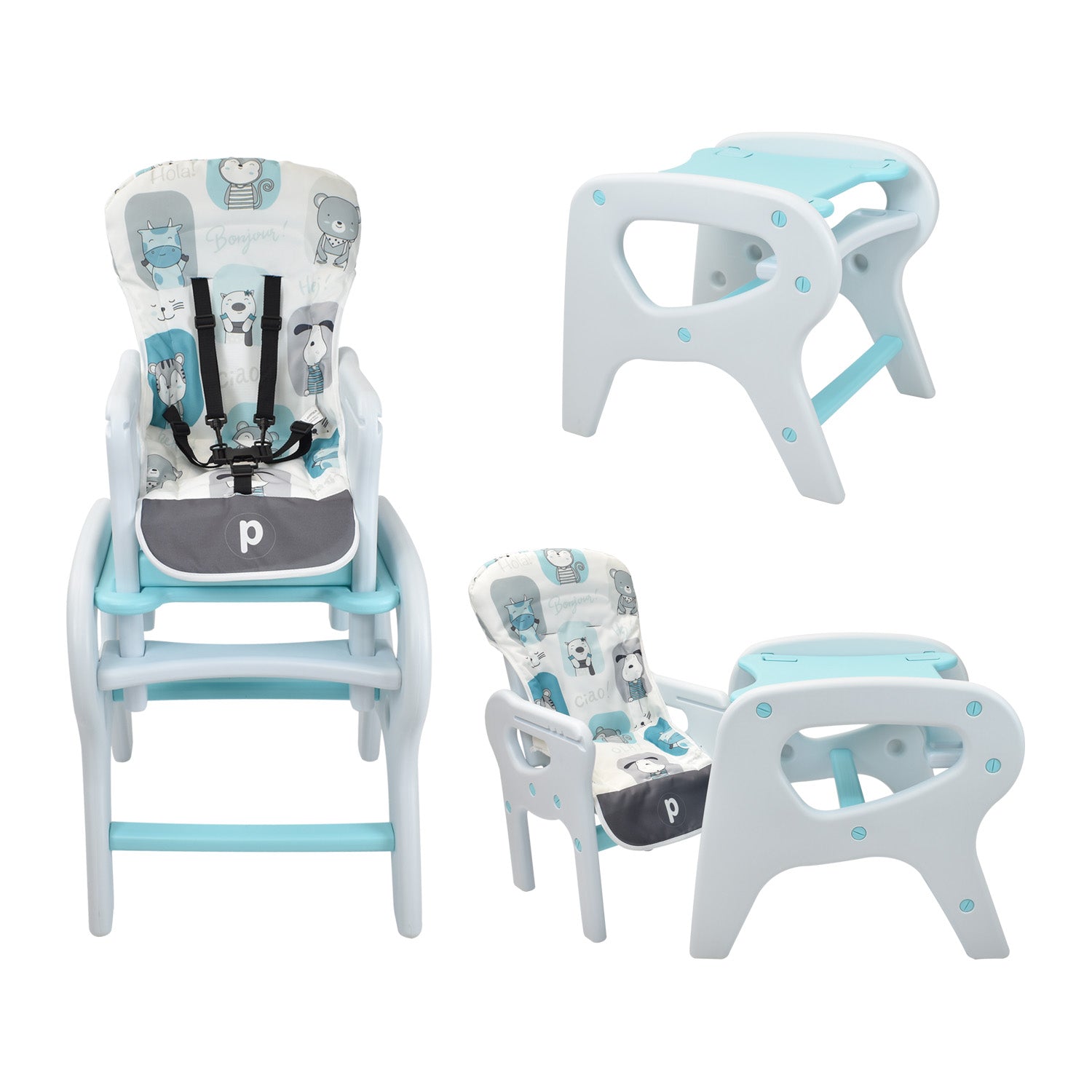 Comedor Bebe Escritorio PCM-10 Animals Azul Priori