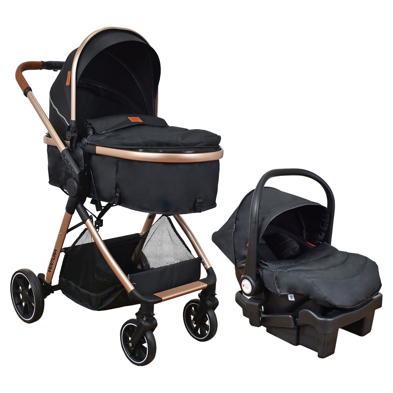 Coche Bebe Travel system Ventura Priori Negro