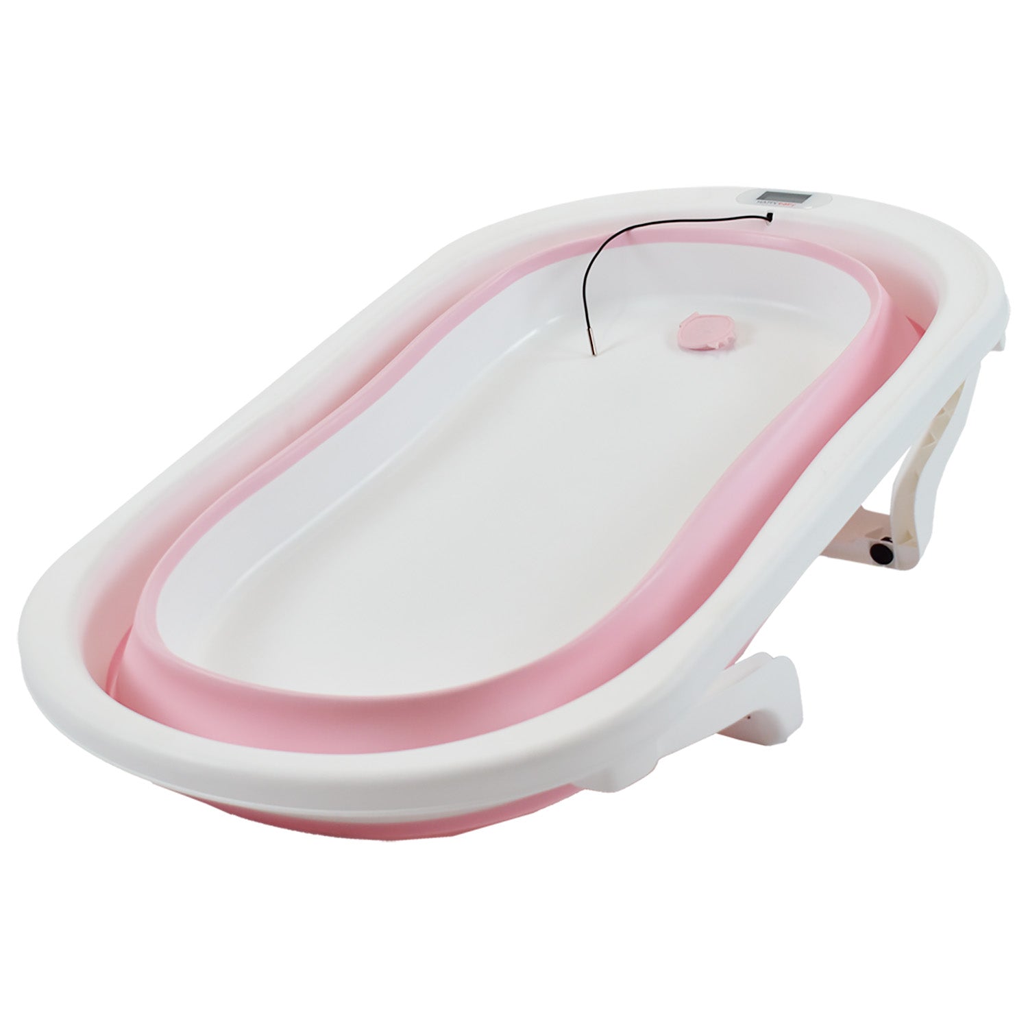 Bañera Bebé Happy Baby Con Cojín Y Termómetro Hawai Plus Rosa