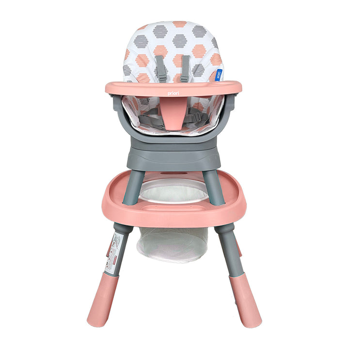 Silla Comedor bebé 12 en 1 con Giro 360 Yae de Priori Rosa