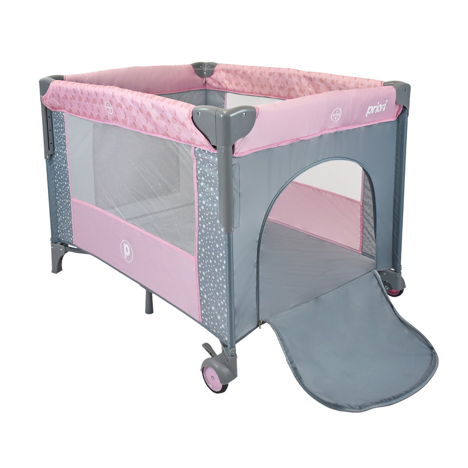Cuna Colecho Bebe Priori Ariel Sky Rosado