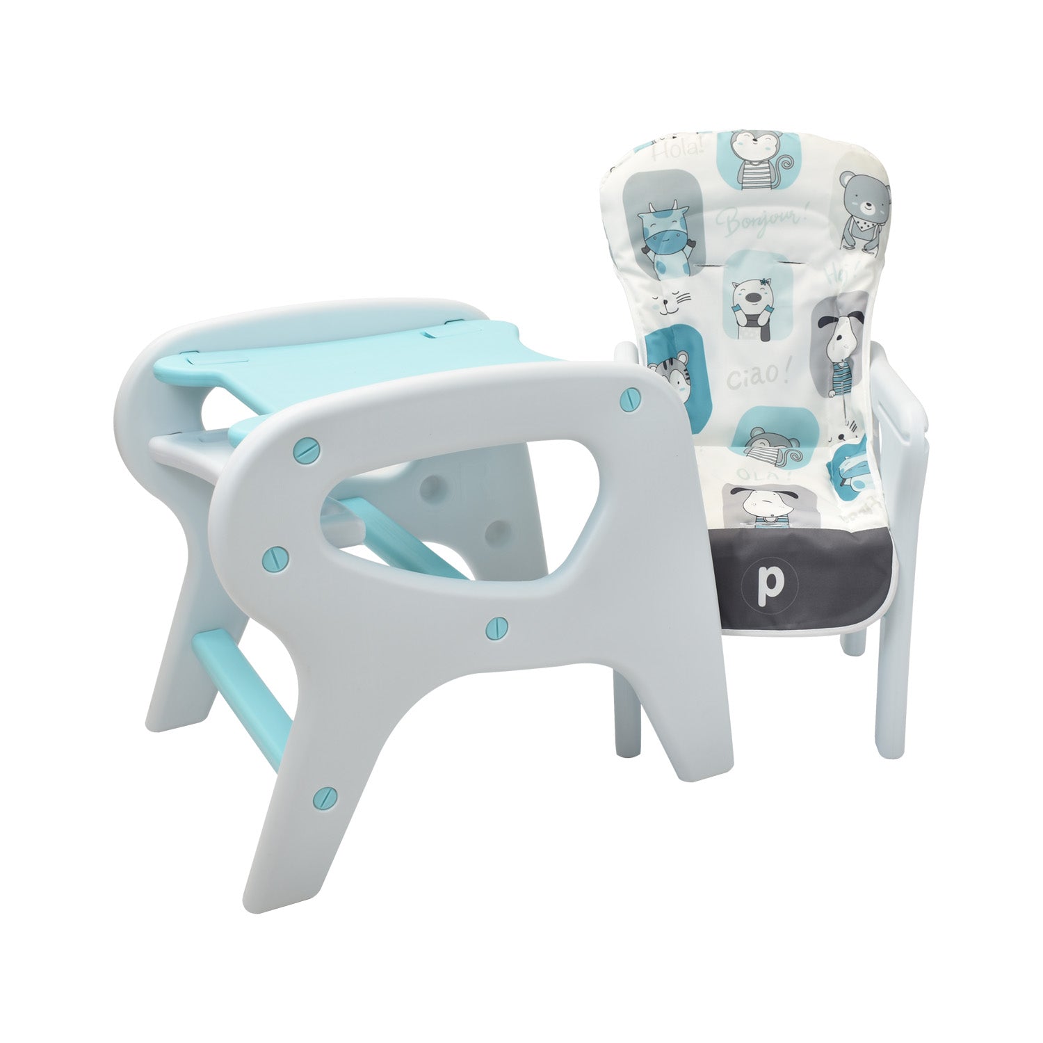 Comedor Bebe Escritorio PCM-10 Animals Azul Priori
