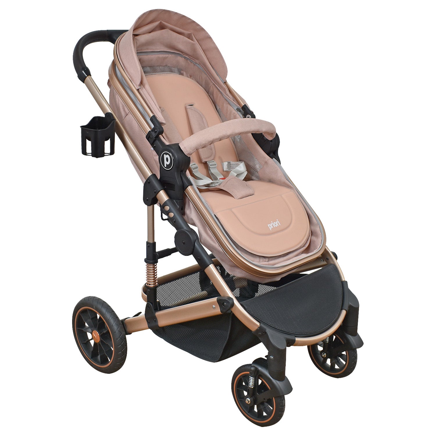 Coche Bebe 4 en 1 Travel System Cris Priori Rosa