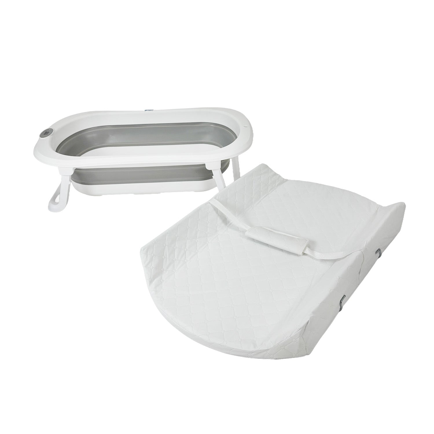 Bañera Bebé Stand Changer y Soporte Metálico Gris Priori