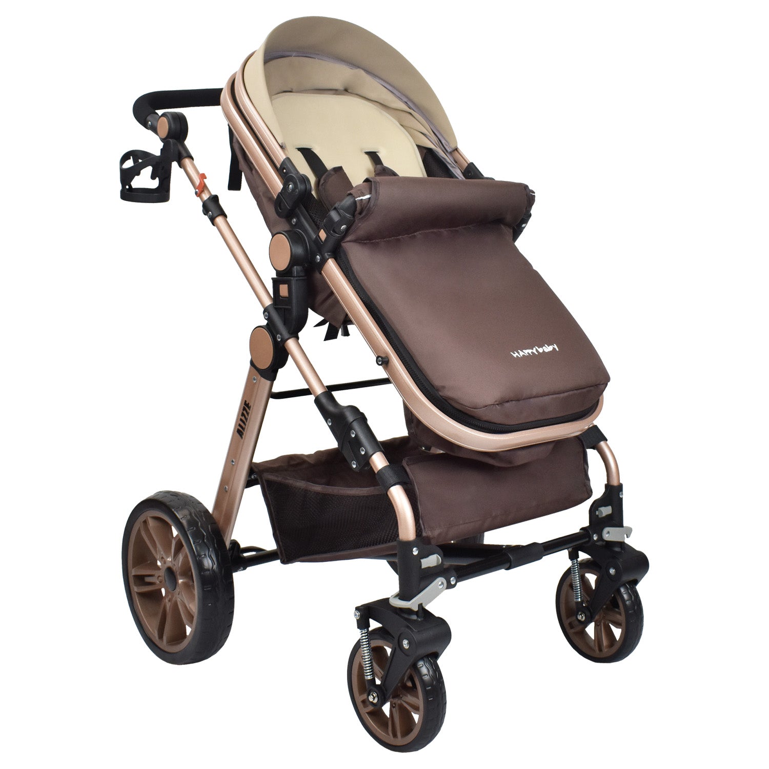 Coche Bebe Moisés Alizze Happy Baby Beige