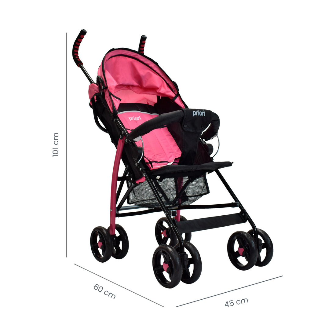 Coche Bebe Paseador Priori PPA12 Rosa