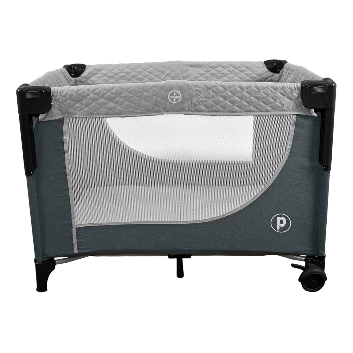 Cuna Colecho Bebe Pro-Max Priori Gris Oscuro