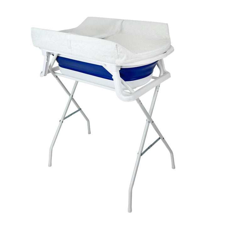 Bañera Bebé Stand Changer y Soporte Metálico Azul Priori