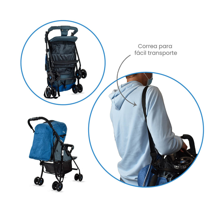 Coche Bebe Happy Baby Verso Azul