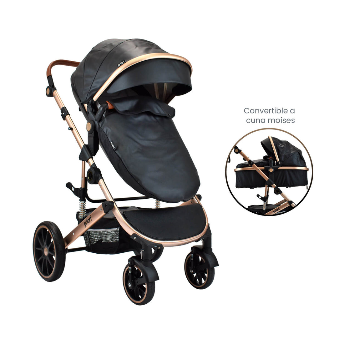 Coche Bebé Moises Milo Priori Negro