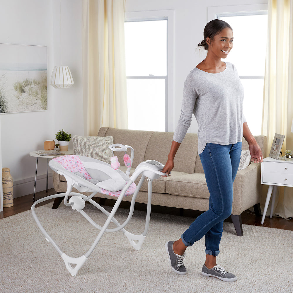 Columpio Vibratorio Bebe Ingenuity Rosa 11624