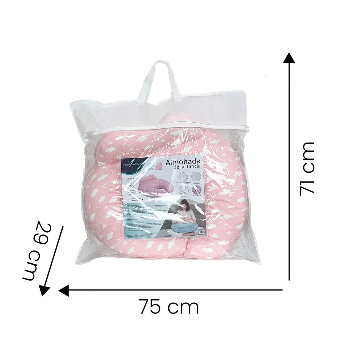Almohada de lactancia Rosa Premium Baby PB2517