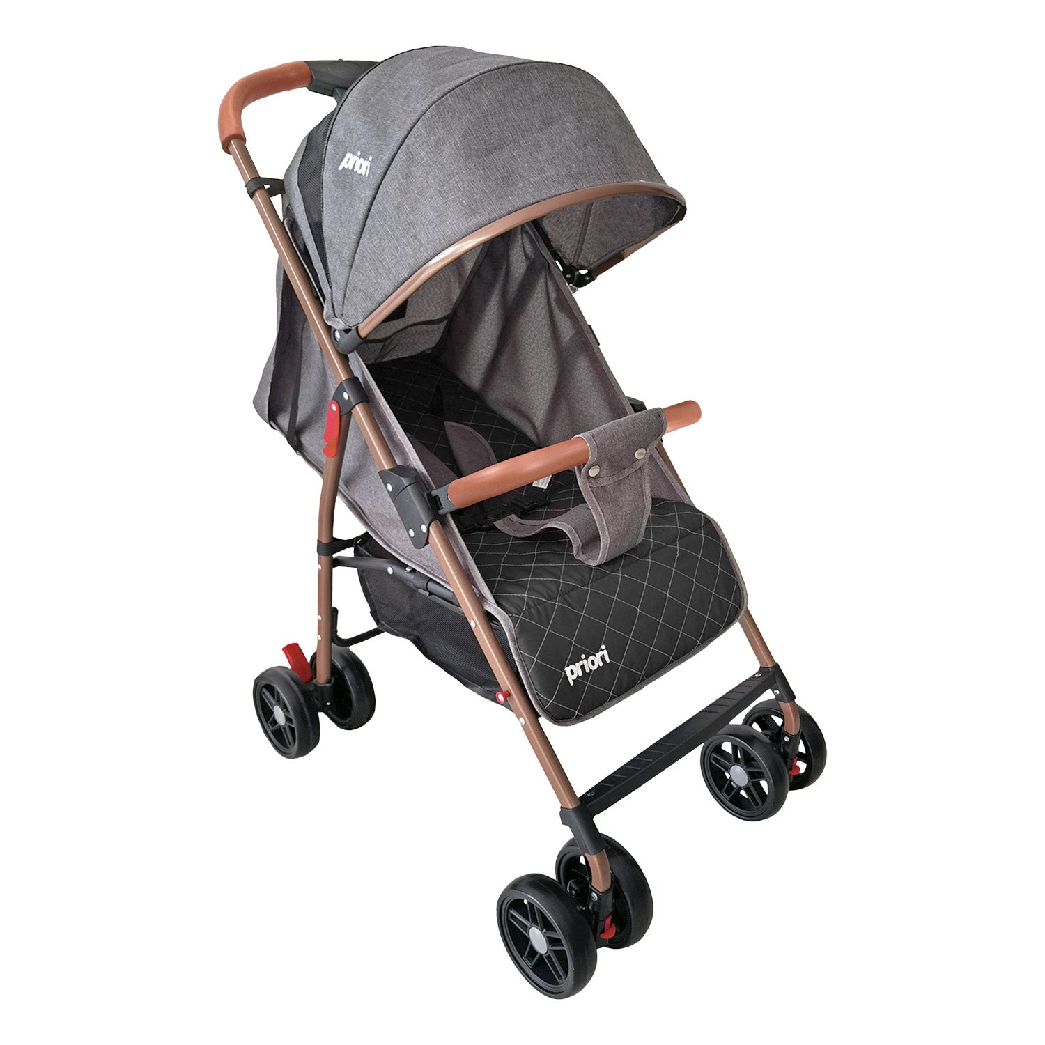 Combo Coche Park Gris + Cuna Colecho Bebé Golf Priori Gris +Peluche Elefante Gris