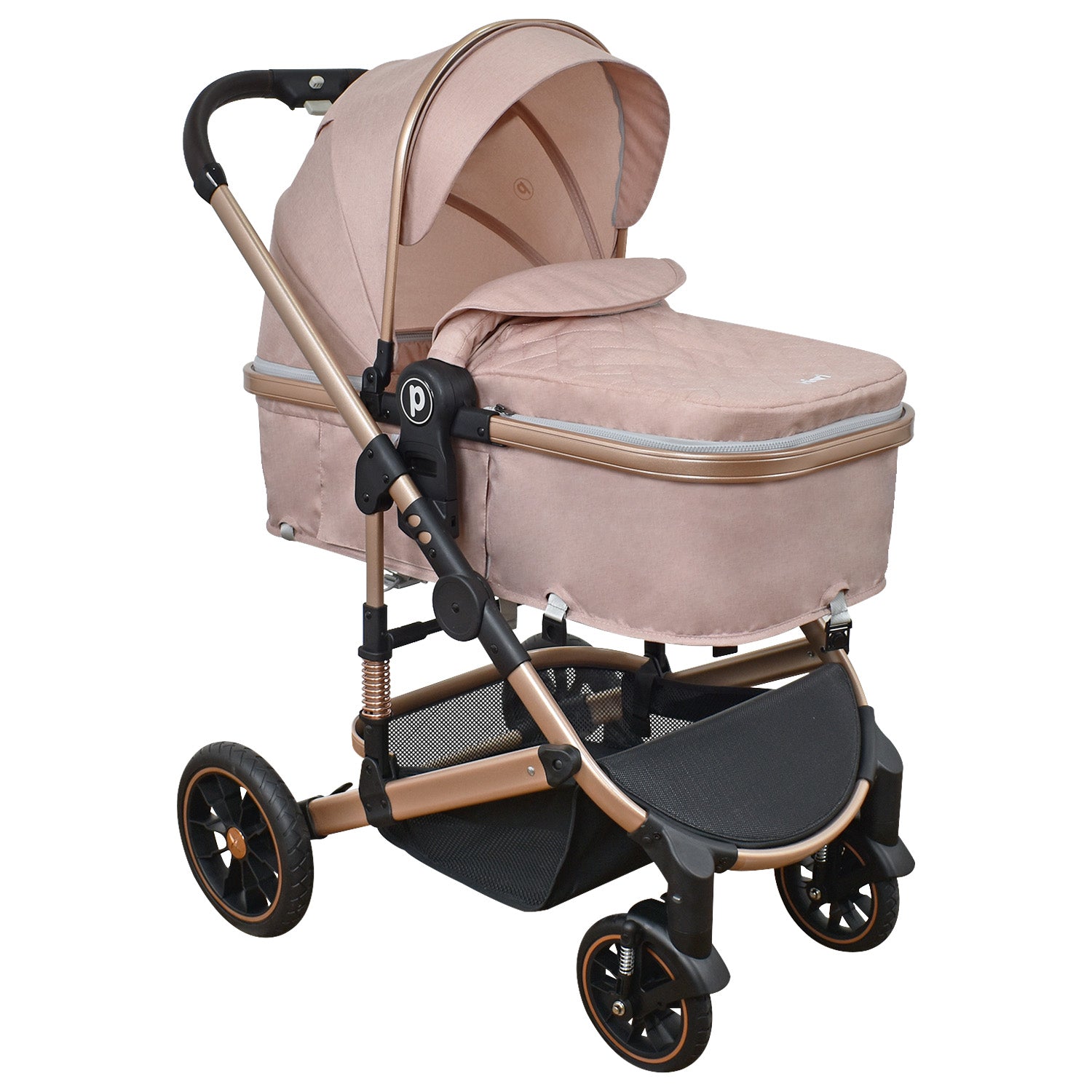 Coche Bebe 4 en 1 Travel System Cris Priori Rosa