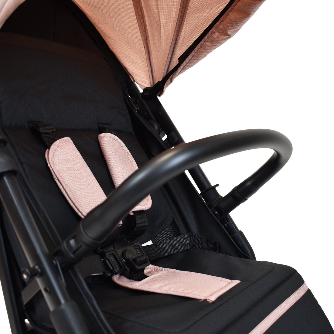 Combo Coche Luca Rosado +Cuna Mecedora Miami Rosado