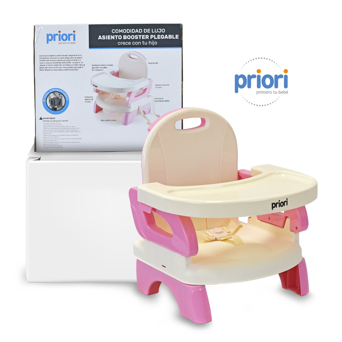 Comedor Bebe Priori Booster Plegable PB2320 Rosa