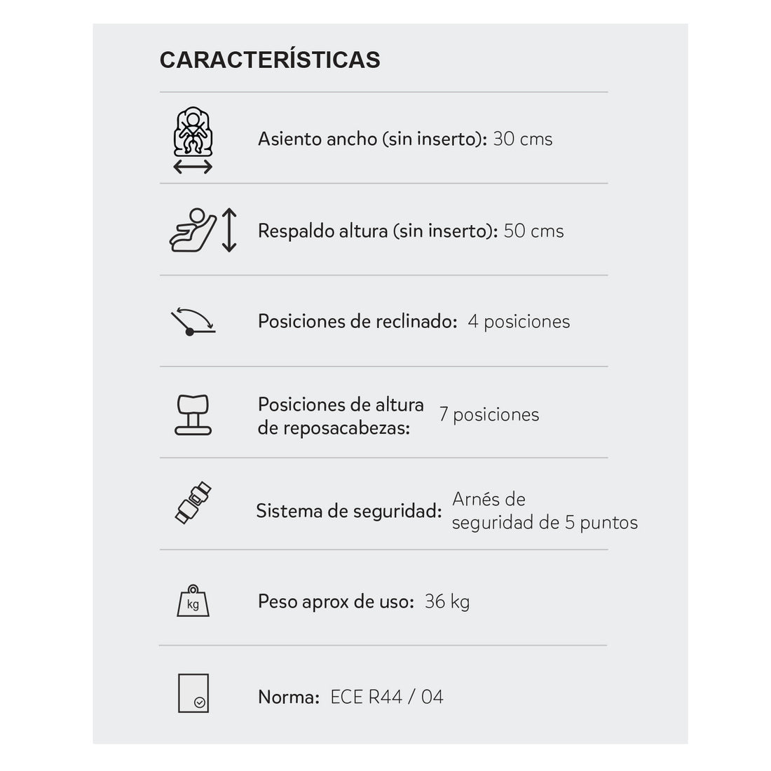 Silla para carro bebé Priori Prix Negro