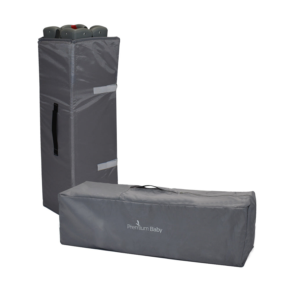 Combo Cuna Mecedora Nápoles Gris + Colchón Ortopédico PB2385