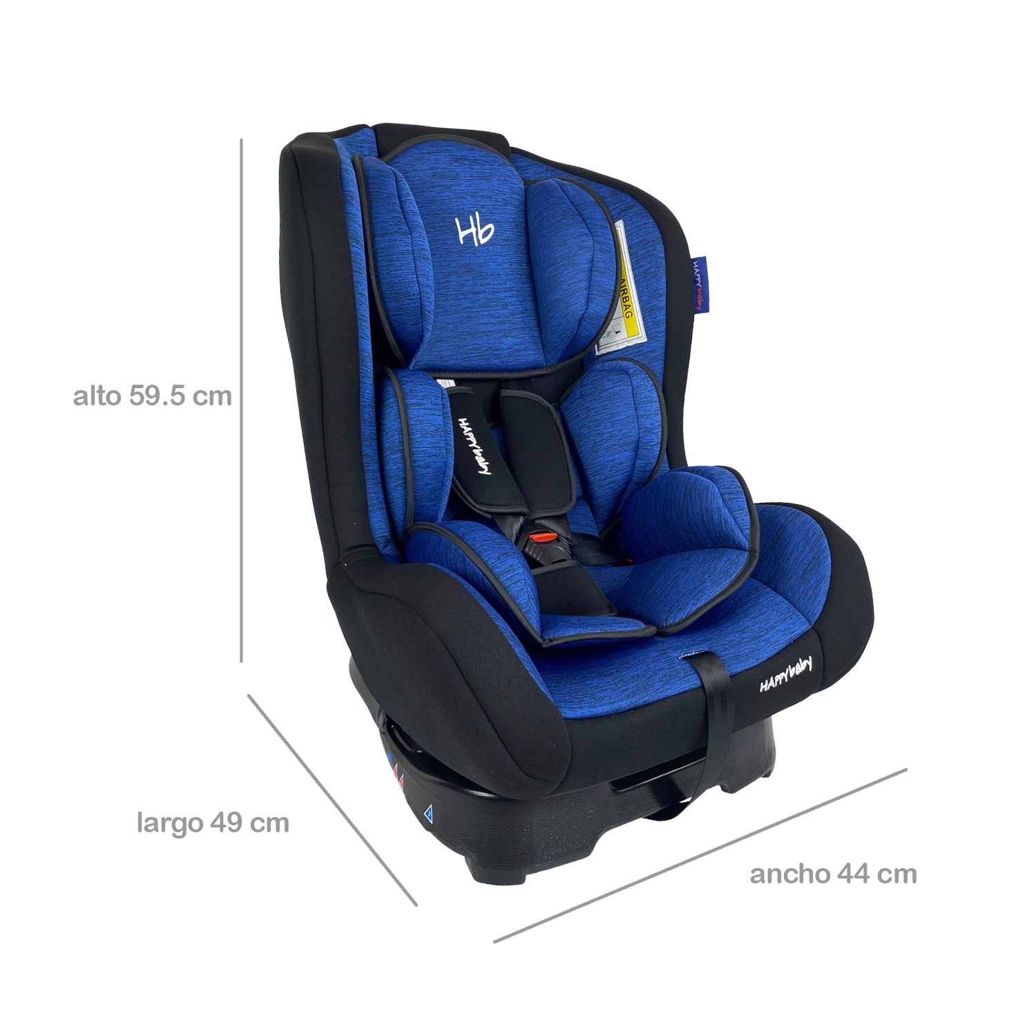 Silla Carro Bebe Happy Baby Gold Gris Azul