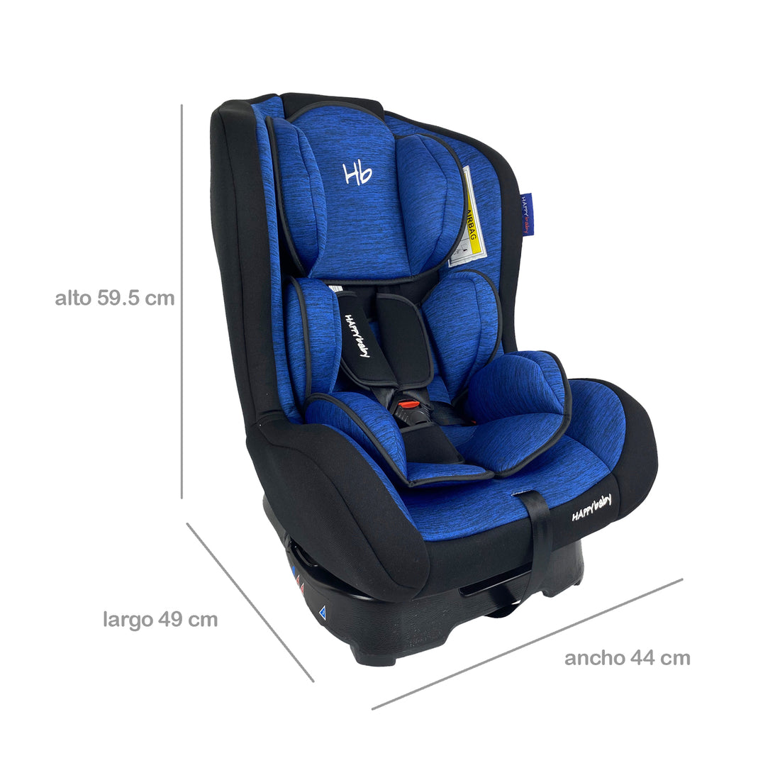 Silla Carro Bebe Happy Baby Gold Gris Azul