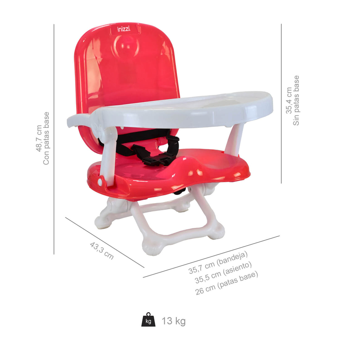 Silla Comerdor Booster Inizzi Sundell Rojo